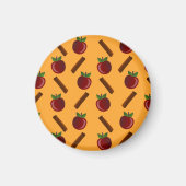 Apple Cinnamon Pattern Magneet (Voorkant)