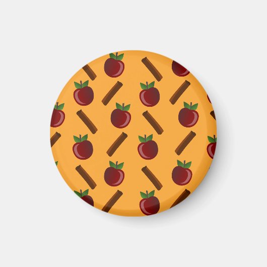 Apple Cinnamon Pattern Magneet (Voorkant)