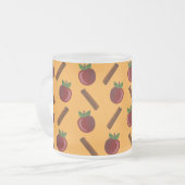 Apple Cinnamon Pattern Matglas Koffiemok (Voorkant links)