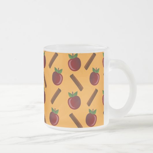 Apple Cinnamon Pattern Matglas Koffiemok (Rechts)