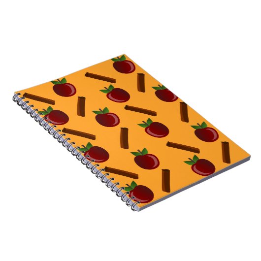 Apple Cinnamon Pattern Notitieboek (Rechterzijde)