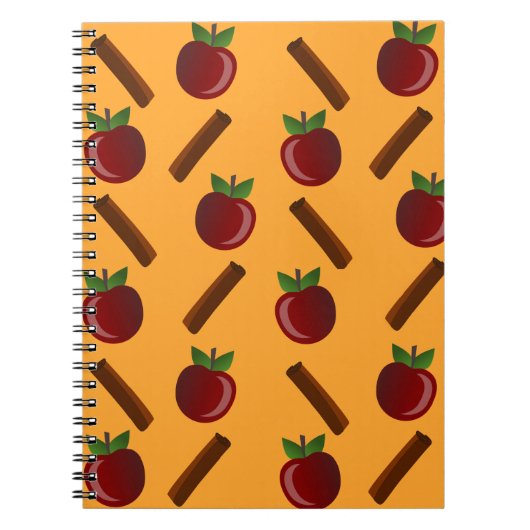 Apple Cinnamon Pattern Notitieboek (Voorkant)