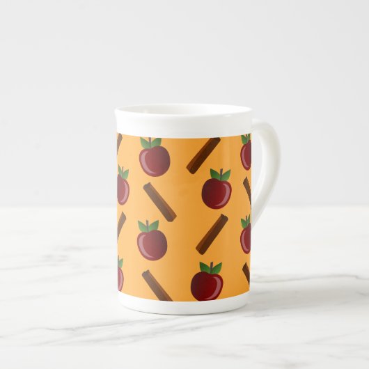 Apple Cinnamon Pattern Porselein Kop (Voorkant rechts)
