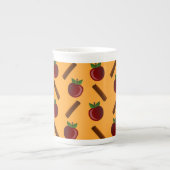Apple Cinnamon Pattern Porselein Kop (Voorkant)