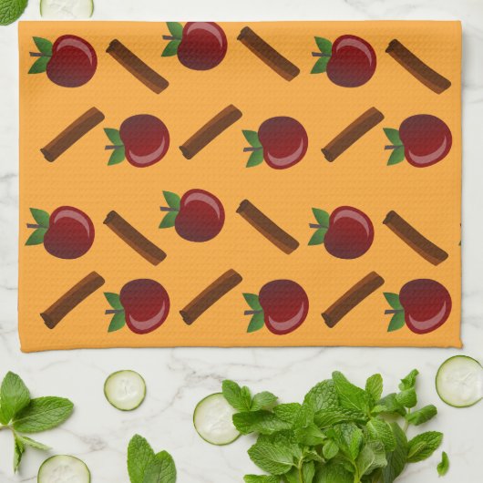 Apple Cinnamon Pattern Theedoek (Gevouwen)