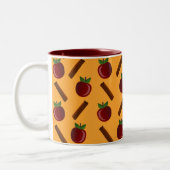 Apple Cinnamon Pattern Tweekleurige Koffiemok (Links)