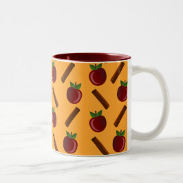 Apple Cinnamon Pattern Tweekleurige Koffiemok