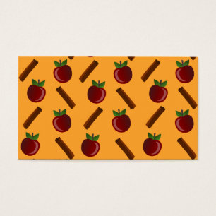 Apple Cinnamon Pattern Visitekaartje
