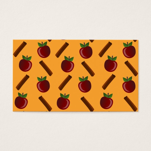 Apple Cinnamon Pattern Visitekaartje (Voorkant)