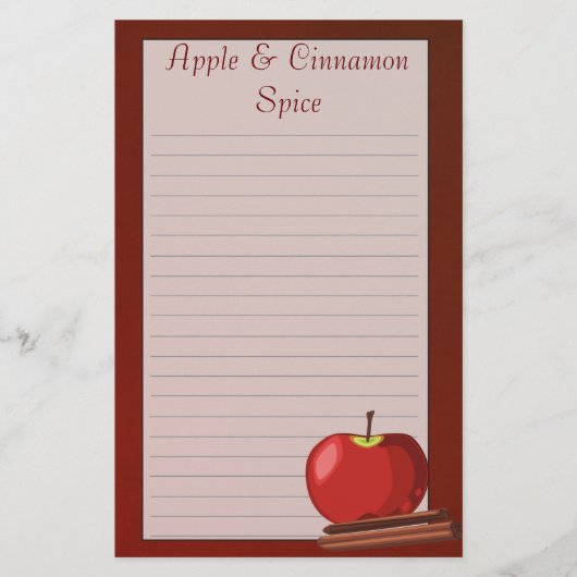Apple Cinnamon Stationery Briefpapier (Voorkant)