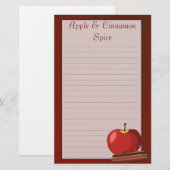 Apple Cinnamon Stationery Briefpapier (Voorkant / Achterkant)
