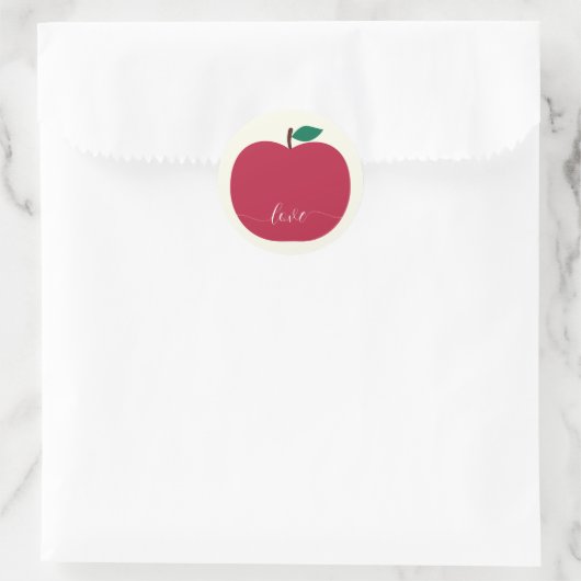Apple Classic ronde Stickers (Tas)