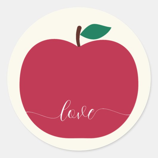 Apple Classic ronde Stickers (Voorkant)