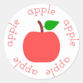 Apple Classic Round Sticker (Voorkant)