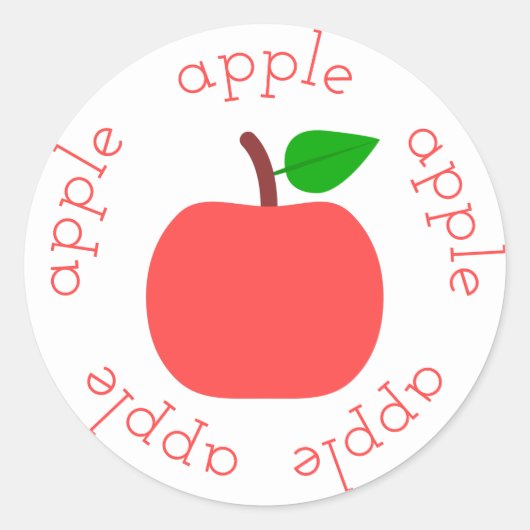 Apple Classic Round Sticker (Voorkant)