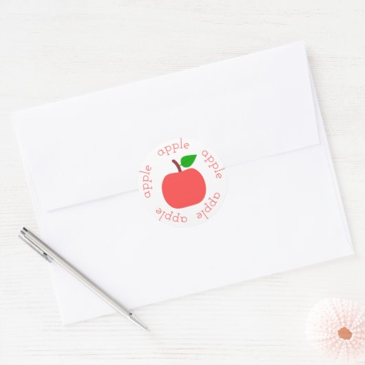 Apple Classic Round Sticker (Envelop)