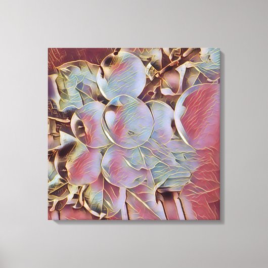 Apple cluster canvas in een juweel gloed stijl afdruk (Voorkant)