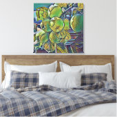 Apple cluster canvas met olieverfstijl afdruk (Insitu (Slaapkamer))