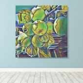 Apple cluster canvas met olieverfstijl afdruk (Insitu (Houten vloer))