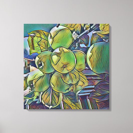 Apple cluster canvas met olieverfstijl afdruk (Voorkant)