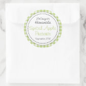 Apple conserveren groene ronde jam potje voedsella ronde sticker (Tas)