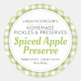 Apple conserveren groene ronde jam potje voedsella ronde sticker