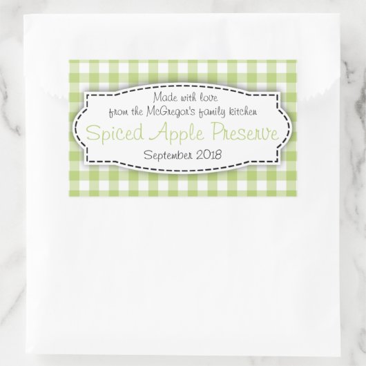 Apple conserveren jam groen voedsellabel sticker (Tas)