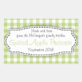 Apple conserveren jam groen voedsellabel sticker (Voorkant)