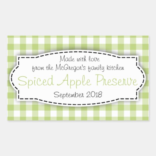 Apple conserveren jam groen voedsellabel sticker (Voorkant)