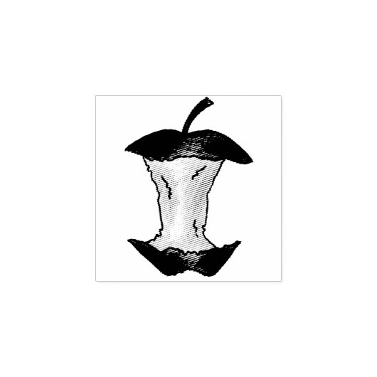 Apple Core Apples Fruit Rubber Stamp Rubberstempel (Afrduk)