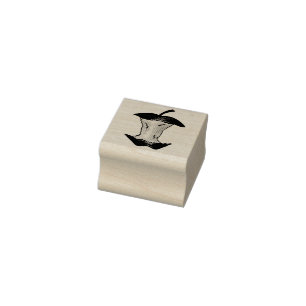 Apple Core Apples Fruit Rubber Stamp Rubberstempel