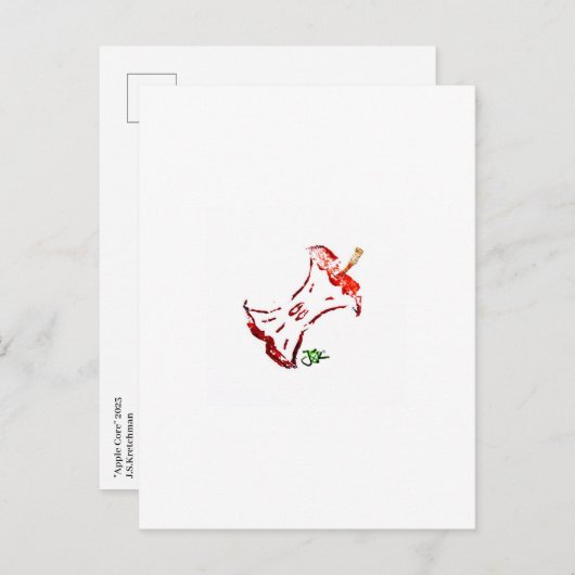 Apple Core-Briefkaart Briefkaart (Voorkant / Achterkant)