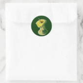 Apple core ronde sticker (Tas)