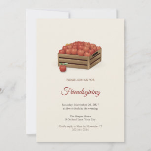 Apple Crate Friendsgiving Uitnodiging