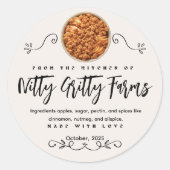 Apple Crisp Jam behouden Custom Canning Label (Voorkant)