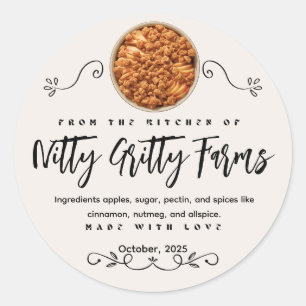 Apple Crisp Jam behouden Custom Canning Label