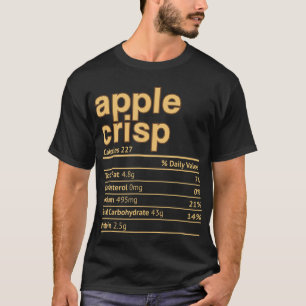 Apple Crisp Nutrition Feit Funny Thanksgiving Chri T-shirt
