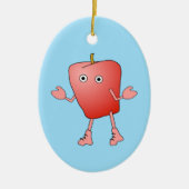 Apple Critter Keramisch Ornament (Voorkant)