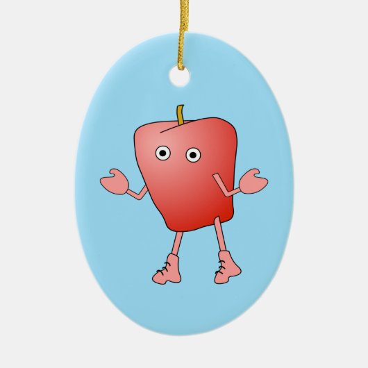 Apple Critter Keramisch Ornament (Voorkant)