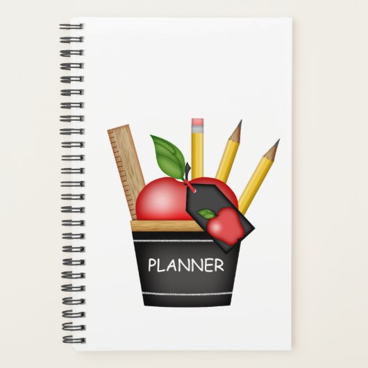 Apple Cupcake Custom Planner van de leraar (Voorkant)