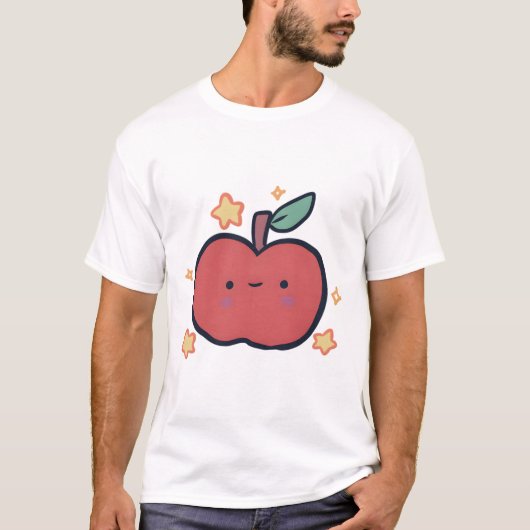 Apple Delight � schattige dierenkunst T-shirt (Voorkant)