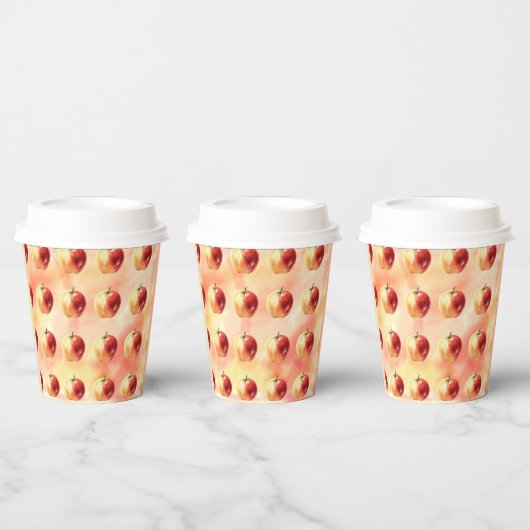 Apple Design Wegwerp Koffiebeker Papieren Bekers (Multi)
