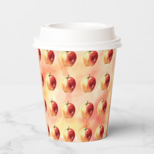 Apple Design Wegwerp Koffiebeker Papieren Bekers (Achterkant)