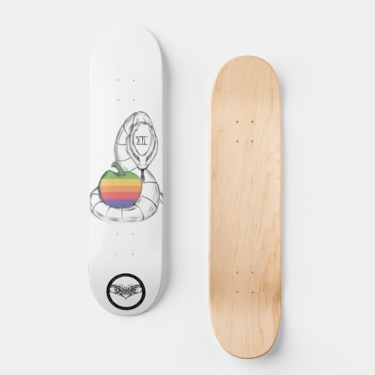 Apple Design with snake Persoonlijk Skateboard (Voorkant)