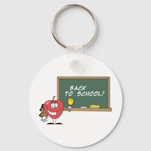 Apple die een val op een schoolbord gooit sleutelhanger (Voorkant)