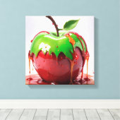 Apple digitale kunst canvas afdruk (Insitu (Houten vloer))