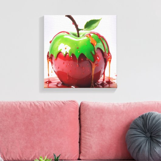 Apple digitale kunst canvas afdruk (Insitu (Woonkamer))