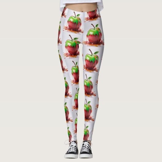 Apple digitale kunst leggings (Voorkant)