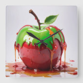 Apple digitale kunst vierkante klok (Voorkant)