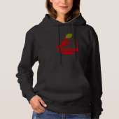 Apple Dinosaur Back To School Roaring Into 4th Gra Hoodie (Voorkant)